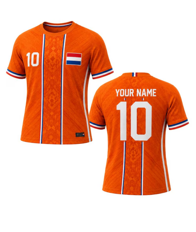 Kids Netherlands Soccer Jersey, Custom Name Number Shirt, Personalized Football Fanwear