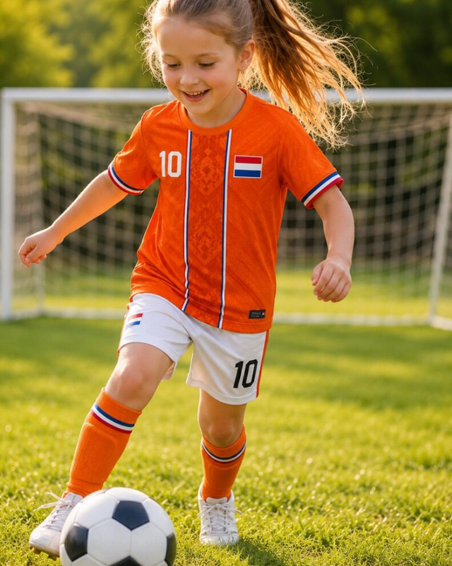 Kids Netherlands Soccer Jersey, Custom Name Number Shirt, Personalized Football Fanwear