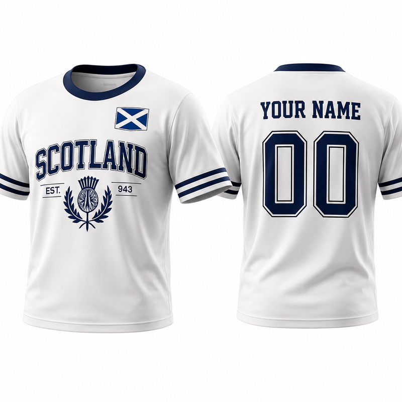 Personalized Scotland Kids/Youths Soccer Jersey, Custom Name Number Scotland Jersey, Support Football Team Outfit