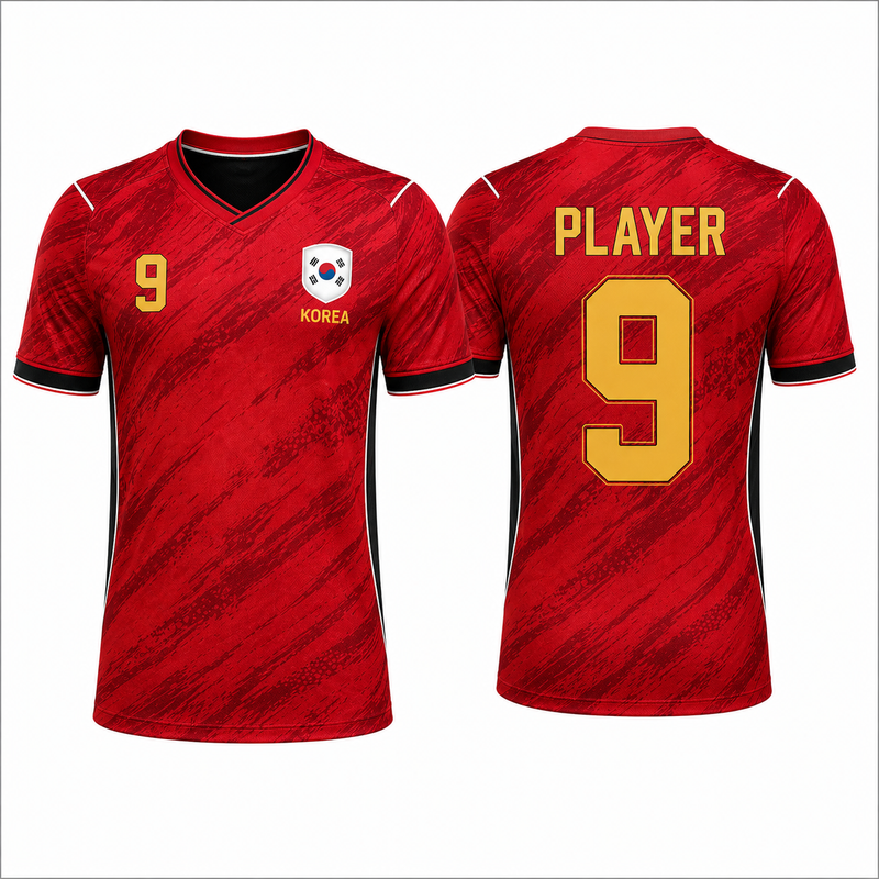 South Korea Soccer Jersey Adult V-Neck Personalized Custom Name Number, Korea Football Shirt for Men Women, Korean National Team Jersey, Fan Gift