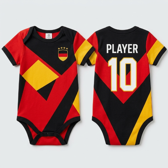 Custom Germany Baby Bodysuit, Personalized Soccer Jersey Onesie, Baby Football Romper, Name Number Game Day Outfit Gift