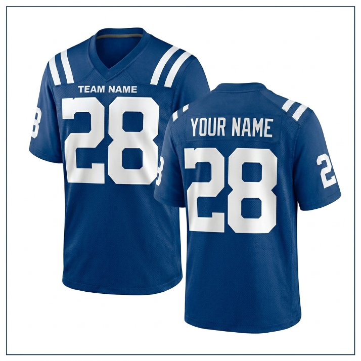 Custom Football Jersey Blue, Personalized American Football Jerseys Name Number Logo, Wedding Gifts for Men Women Kids Toddler Fan (Copy)
