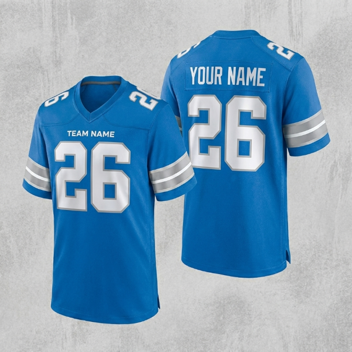 Custom Football Jersey Blue, Personalized American Football Jerseys Name Number Logo, Wedding Gifts for Men Women Kids Toddler Fan (Copy)