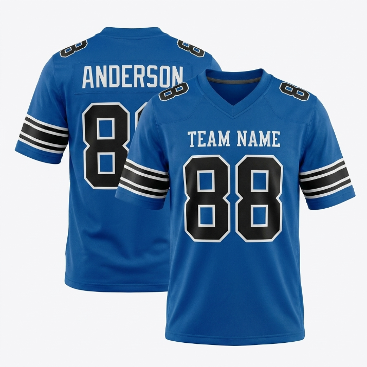 Custom Football Jersey Blue, Personalized American Football Jerseys Name Number Logo, Wedding Gifts for Men Women Kids Toddler Fan (Copy)