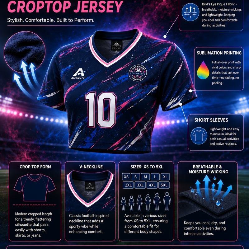 Personalized Colombia Soccer Crop Top Jersey, Custom Name Football Fan Tee
