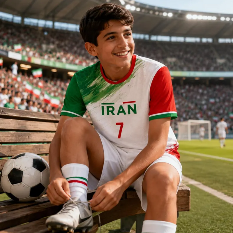 Iran Soccer Jersey, Retro Team Melli Shirt, Custom Football Jersey, Persian Match 26 Tee, Iran Team Fan Gift, Vintage Iranian Soccer Shirt